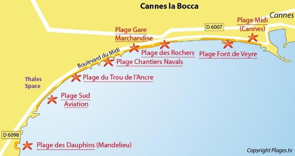 #Cannes Boccacabana Beach, Seafront, in Résid Pierre&Vacances 3 Stars Extérieur photo